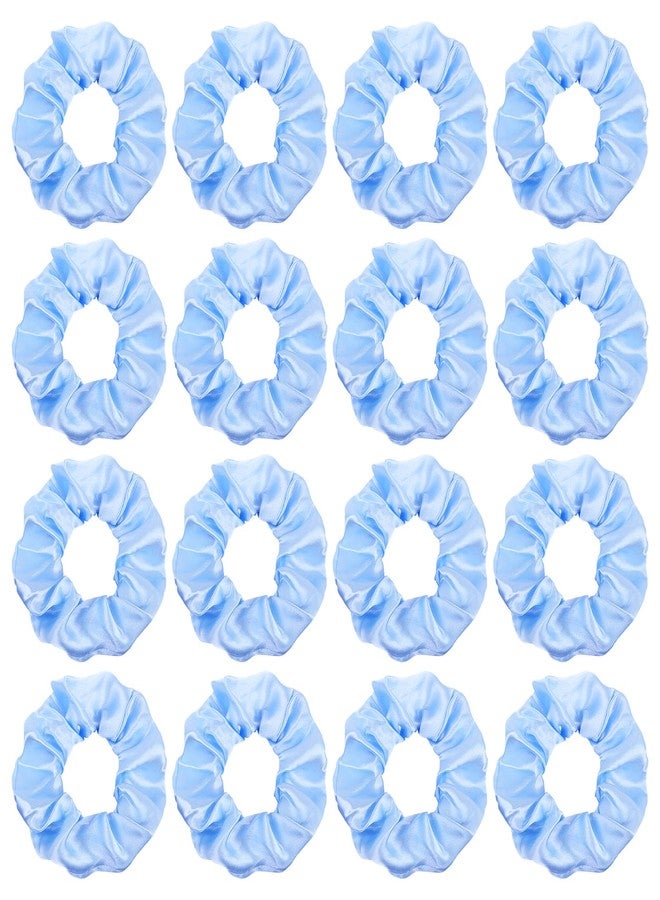 Semato 16 Pacs Satin Scrunchies Bridesmaid Proposal Gifts Hair Ties Scrunchies for Women Girls Bachelorette Party Favors (light blue) - Image 1